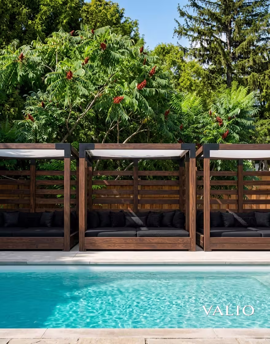 Jednostruka pergola — obloženi krov