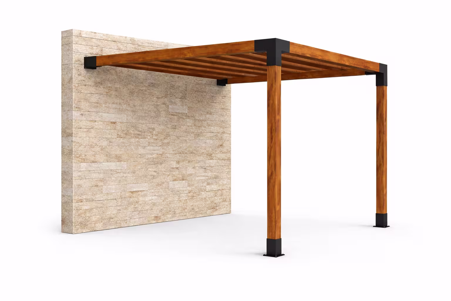 Zidna pergola — letvičasti krov