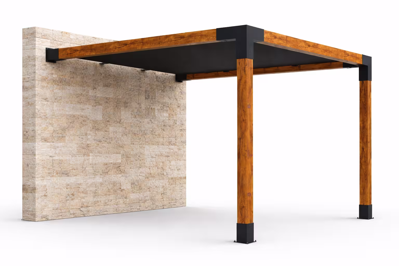 Zidna pergola — obloženi krov